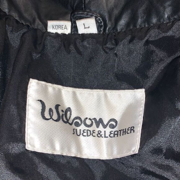 Vintage Wilson’s Black Leather Coat Size Large - Picture 13 of 15